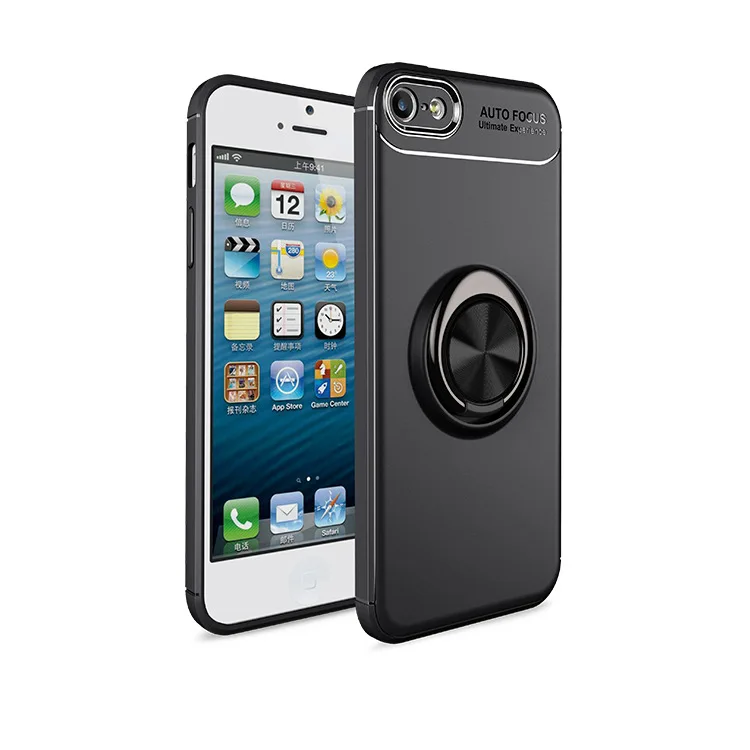 360 Rotating Finger Ring Full Phone Cover For Iphone 5 5s se Cases Magnetic Car Holder Soft Case Se Fundas Capa |