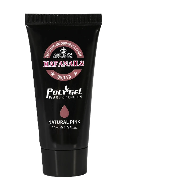 Natural pink Полигель для ногтей 30 мл полигель для ногтей советы для наращивания камуфляж строительный гель отсутствие клея украшения для ногтей своими руками расширение Дамский макияж инструмент(A - Цвет: Natural pink
