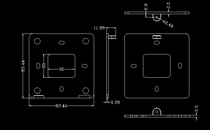 1 шт. 86*86*22 мм ABS пластиковый электронный проектный ящик для корпуса Diy корпус abs