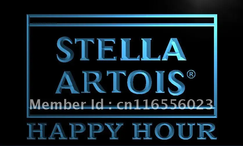 LA624 Stella Artois Пиво в Счастливый час бар светодиодный неоновый светильник знак для