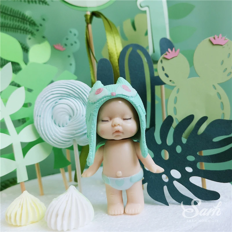 Ананас напиток Торт Топперы пчела панда Спящая ребенок с днем рождения украшения