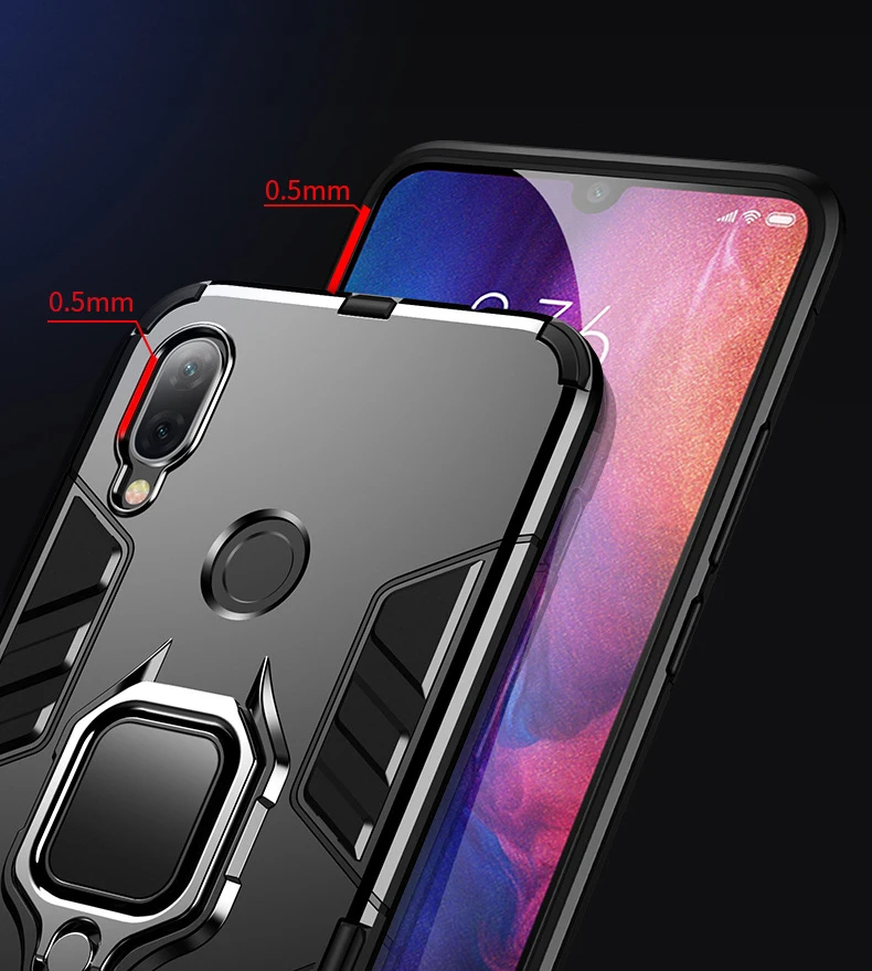 Чехол для Xiaomi Redmi Note 7, Силиконовый противоударный чехол для Redmi 7 Note 7 Pro, матовый черный защитный чехол для Xiomi note7
