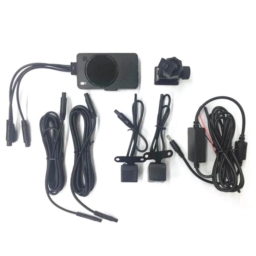Dash Cam ЖК-дисплей мотоцикл широкий угол вождения легко установить приборную