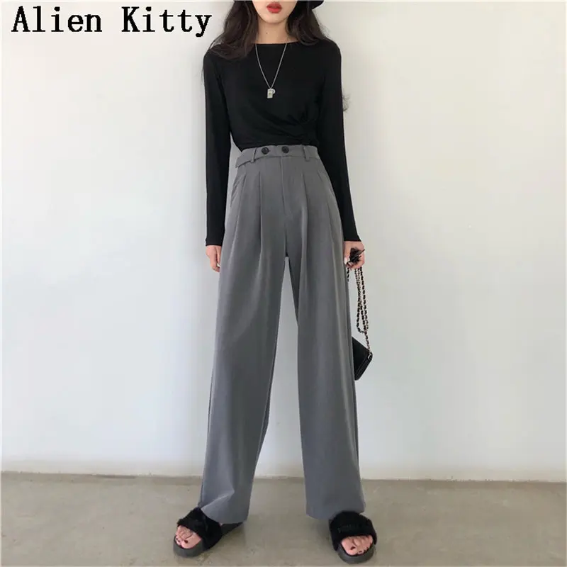 Alien Kitty 2021 новый дизайн однотонные летние с высокой талией на пуговицах высокого