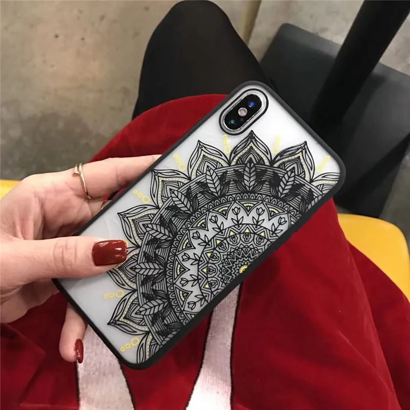 Чехол Tfshining для телефона с изображением мандалы и цветов iphone 12 11 Pro Max XS XR X 7 8 Plus SE 2020
