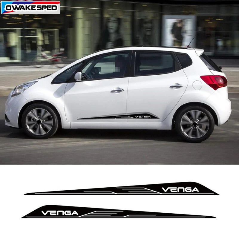 Для KIA Venga, автомобильная дверь, боковая юбка, Декор, наклейка для гонок, спортивный стиль, авто тело, индивидуальные наклейки, аксессуары для модификации автомобиля