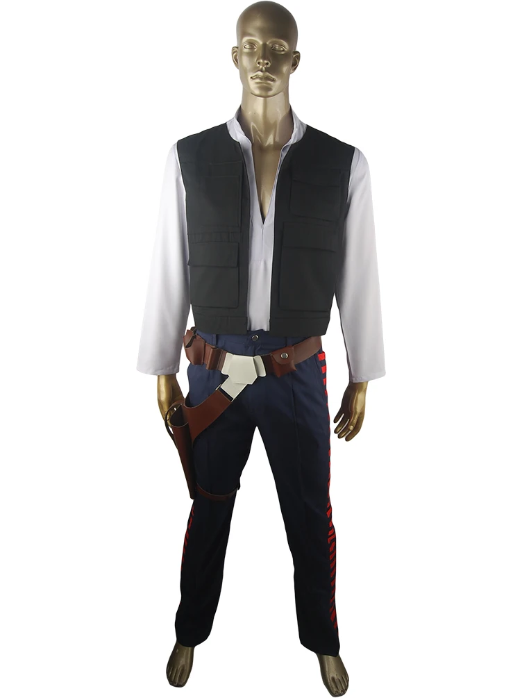 Оптовая продажа 10 шт унисекс Звездные войны Han Solo косплей костюм на Хэллоуин