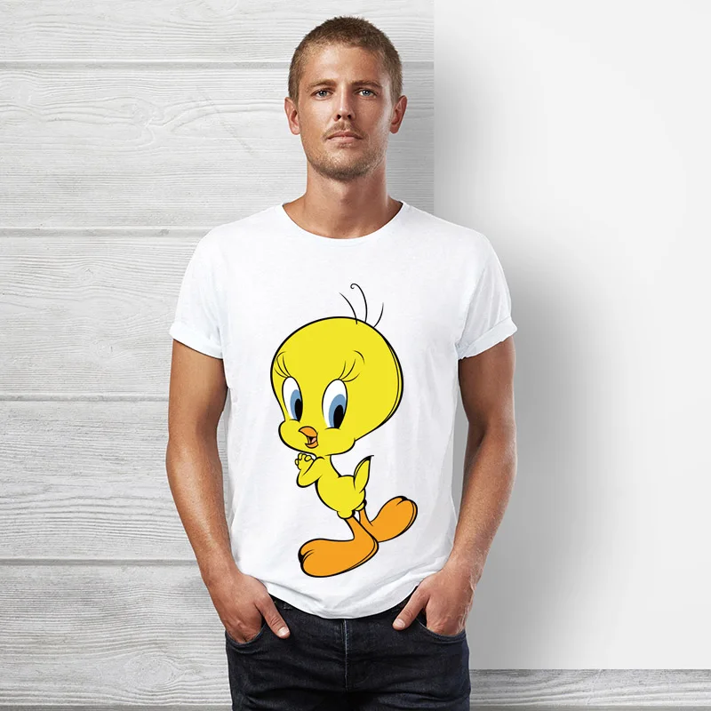 Seestern Tweety bird Футболка мужская и женская летняя футболка с коротким рукавом в стиле