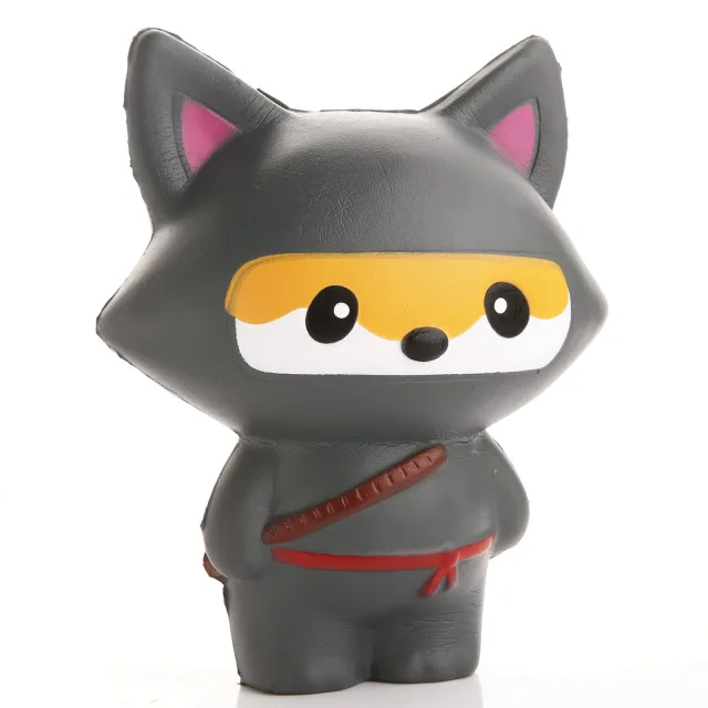 Ninja Fox Jumbo мягкие и милые панда Медведь яйцо конфеты Мягкий замедлить рост эластичный Squeeze малыш игрушечные лошадки снять стресс телефон бретели для нижнего б - Цвет: Ninja Fox