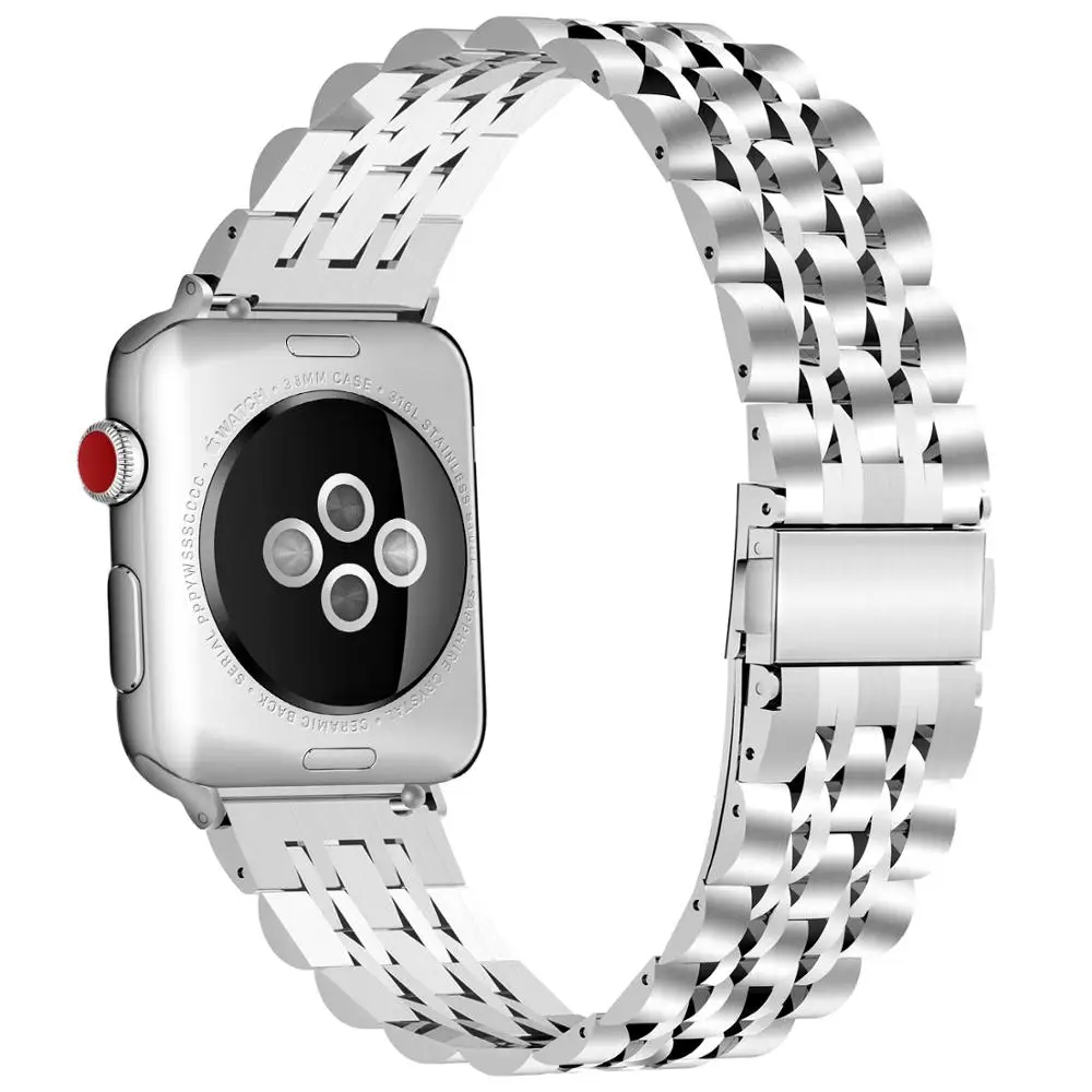 Ремешок из нержавеющей стали для наручных часов Apple Watch 38 мм/40 мм/42 мм/44 мм 3 цвета