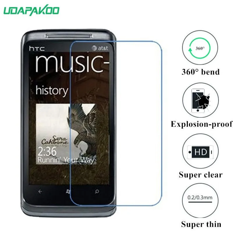 Udapakoo прозрачная закаленная (мягкое стекло) пленка для HTC Desire 400 Dual Sim Nano