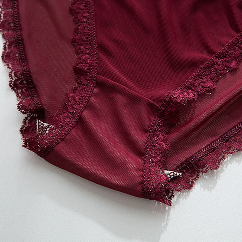 SP & CITY однотонные кружевные сетчатые бесшовные трусики с рюшами для женщин