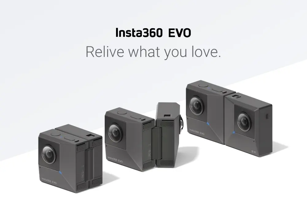 Insta360 EVO 3D видеокамера для панорамной Камера 5,7 K видео Insta 360 Мини камеры для андроид iPhone XS/XS Max/XR/iPhone X/8/8 Plus/7/7 plus/6s/6s Плюс/SE