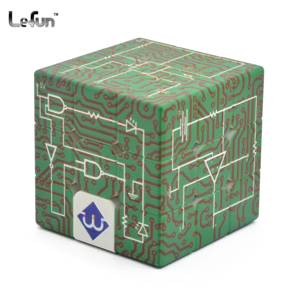 Physics Circuit Diagram Design Creative Emboss Educational 3x3x3 Speed Magic Cube Twist Puzzle Toy Kid UV Print 3D IQ Game 56mm | Игрушки и