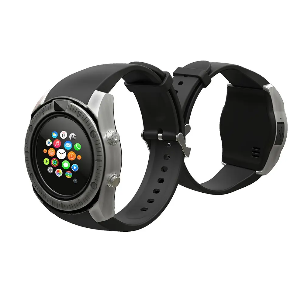 2018 Smartwatch для iPhone KY003 1 54 дюймов Винтаж Bluetooth запястье шагомер Android телефон с Камера