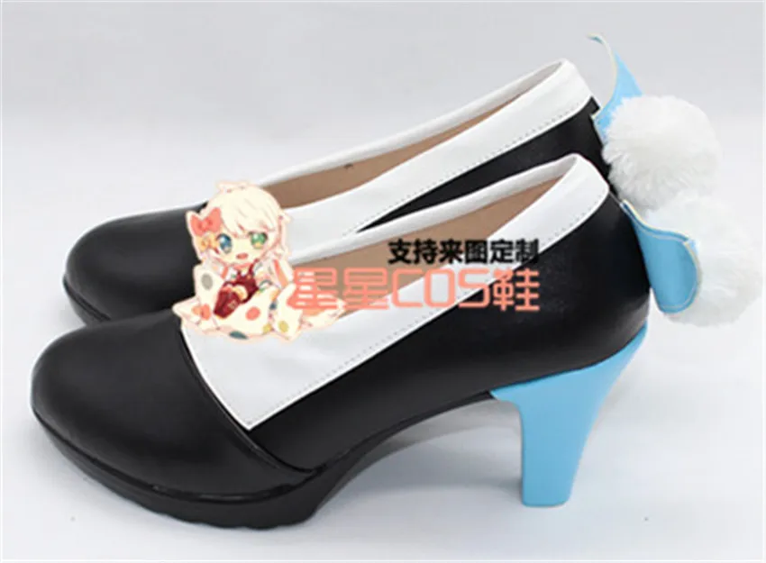 Macross Delta Mikumo Guynemer Black Girls Party Cosplay Shoes Boots X002 |