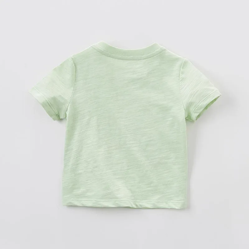Dave bella/Летняя модная футболка с принтом для маленьких мальчиков; Детские топы из хлопка; детская одежда высокого качества; DBJ7471