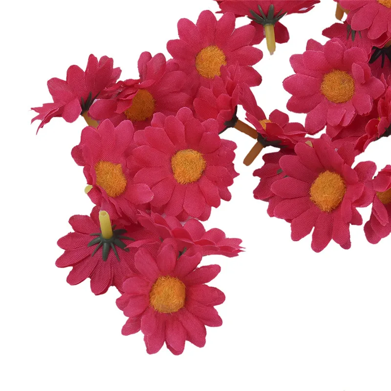 100 шт. искусственных цветов цветок маргаритки для дома гостиной свадебной