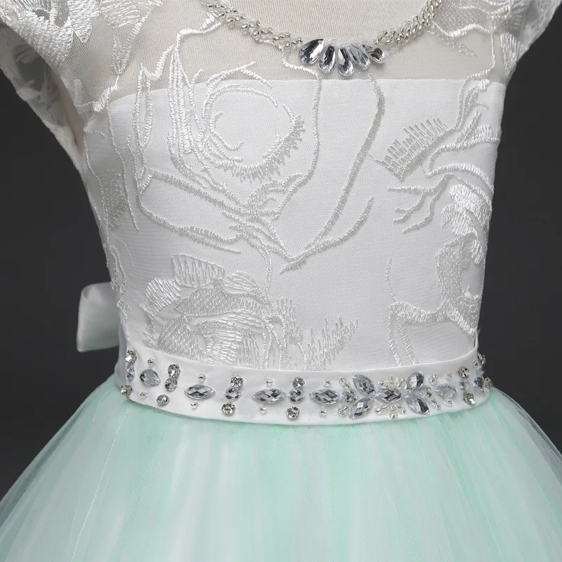 

Ball Gown Green Lace Flower Girl Dress 2020 Princess Dress Children Pageant Dresses Wedding Party Evening Long Cocktail Dresses