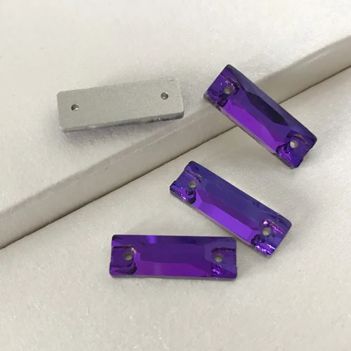 Amethyst YANRUO 3255 космический багет стеклянные камни плоская задняя часть шитье стразами Ремесло Свободные бусины Кристалл пришивные стразы - Цвет: Amethyst