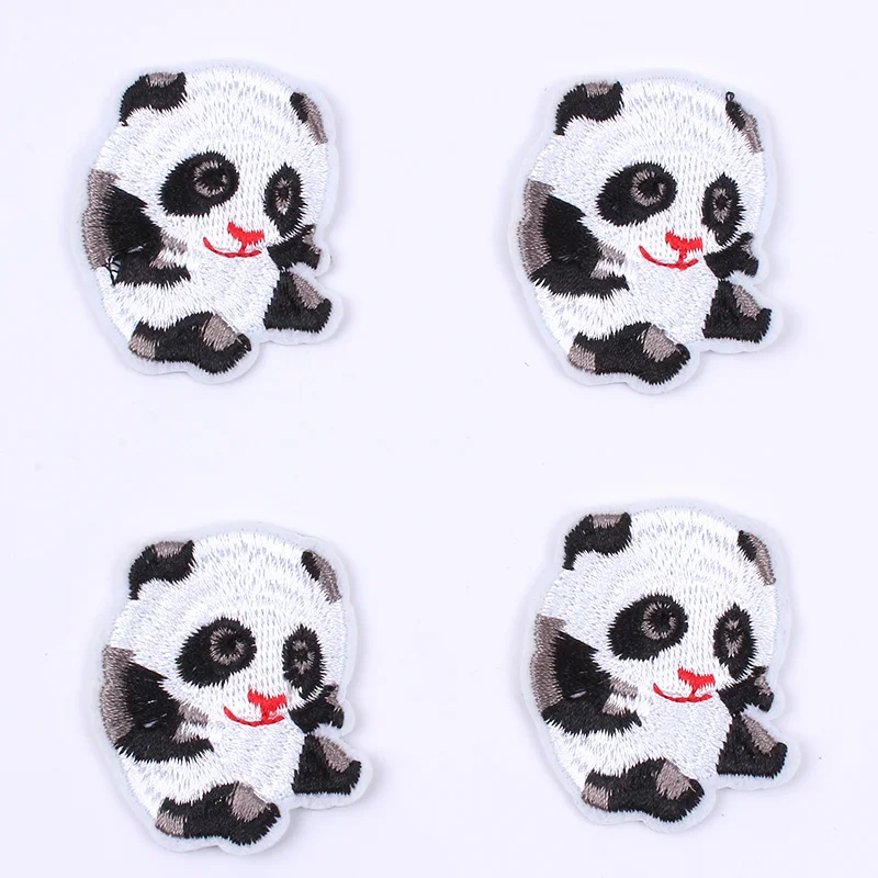 5 шт./лот нашивка в виде панды из мультфильма с утюгом Милая Аппликация животными