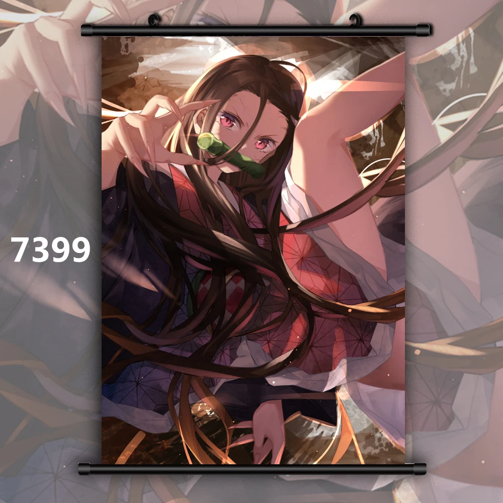 7399 Demon Slayer Kimetsu no Yaiba Kamado Nezuko Аниме Манга настенный плакат в рулоне A - Color: 7399