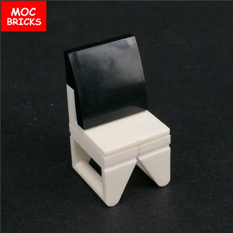 Кубики MOC разноцветные стулья белые настольные цветы модель пищевого диска экшн
