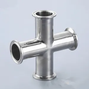 Труба 34 дюйма 1 дюйм, 1,5 дюйма, наружный диаметр 19253238 мм, нержавеющая сталь SS304, 4-ходовой крестообразный санитарный фитинг, тройной зажим, наружный диаметр 50,5 мм, для домашнего пивоварения
