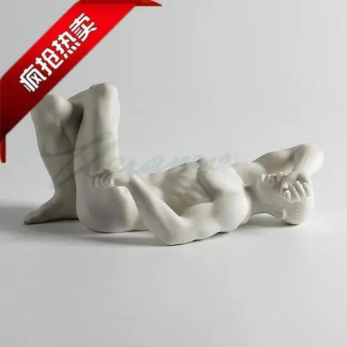 Скульптура в стиле современного искусства Белая Керамика ручной работы голая