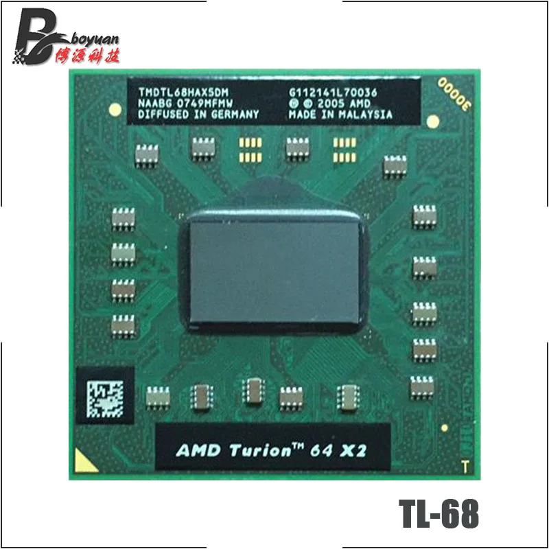 AMD Turion 64X2 Мобильная технология TL-68 TL 68 TL68 2,4 ГГц двухъядерный двухпотоковый процессор TMDTL68HAX5DM разъем S1