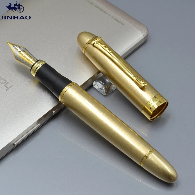 Высокое качество Jinhao X450 22 Цвета авторучки с золотой клип канцелярия Школьные принадлежности М перо Письма чернилами подарки