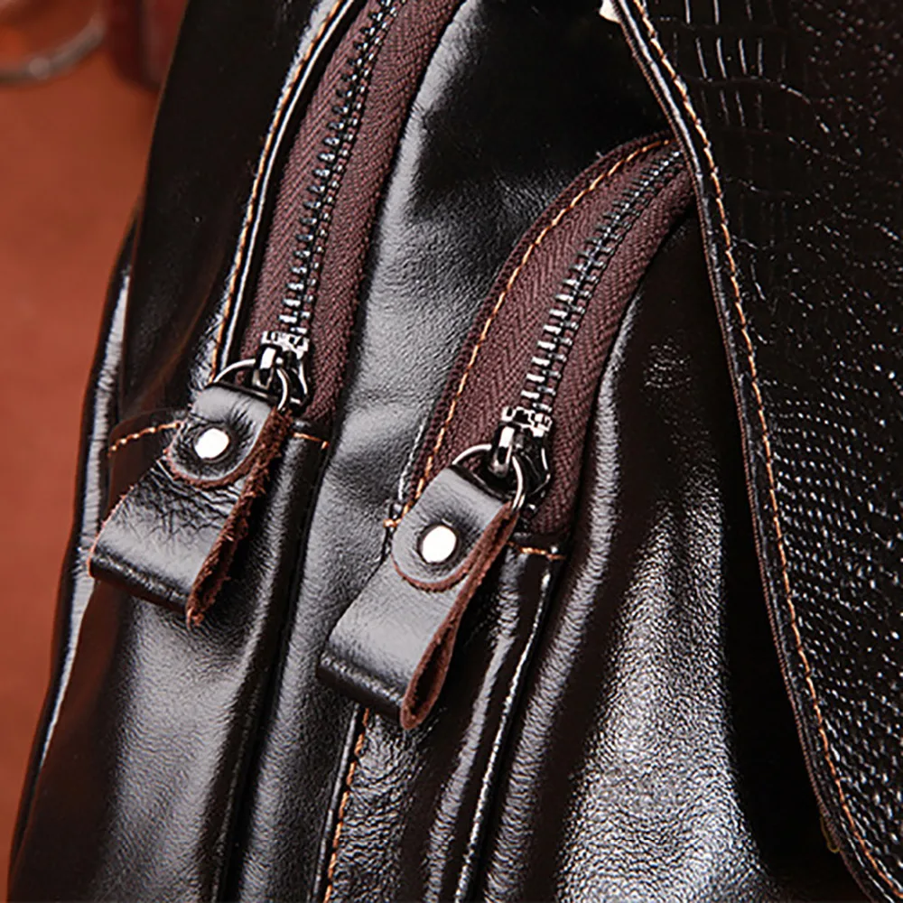 Мужская сумка мессенджер из натуральной кожи нагрудный ремень рюкзак с