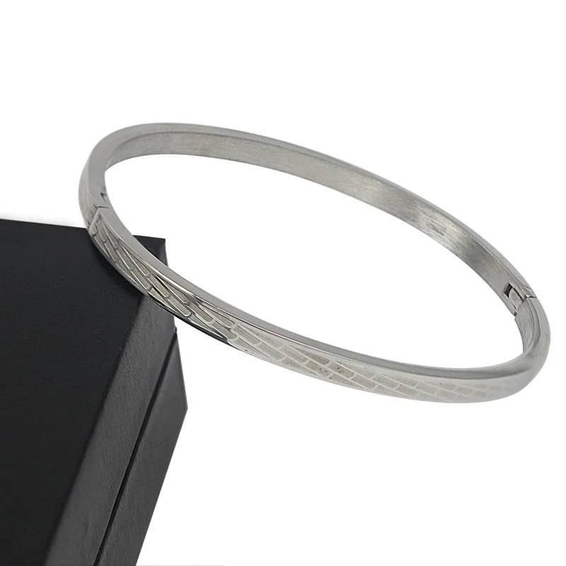Trendy Elegant Fashion Bangle For Women Lover Bracelets Korean Jewelry Stainless Steel Women's Present Pulseiras | Украшения и