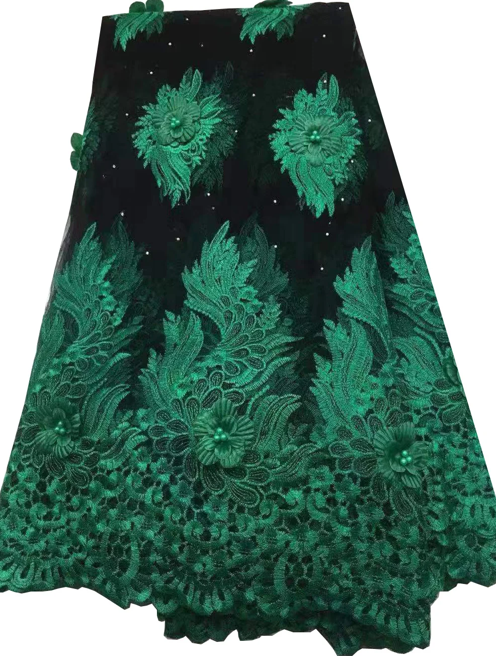 Лук африканская кружевная ткань высокого качества 3d французская с бисером