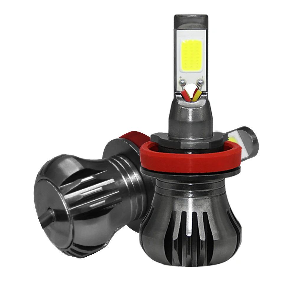 car LED headlights fog lights New Lumen COB 100W 12000lm 6000K white and 3000 yellow H11 H3 880 bulb flash 12v 24v | Автомобили и