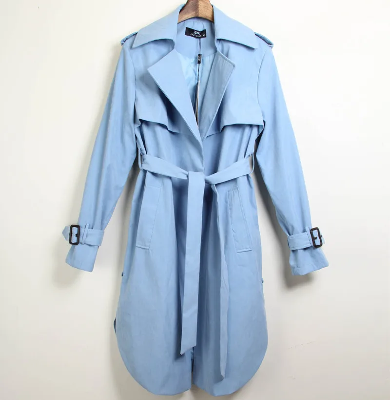 Fashion Long Trench Coat For Women Outerwear Loose Gabardina Mujer Autumn Spring Coats | Женская одежда