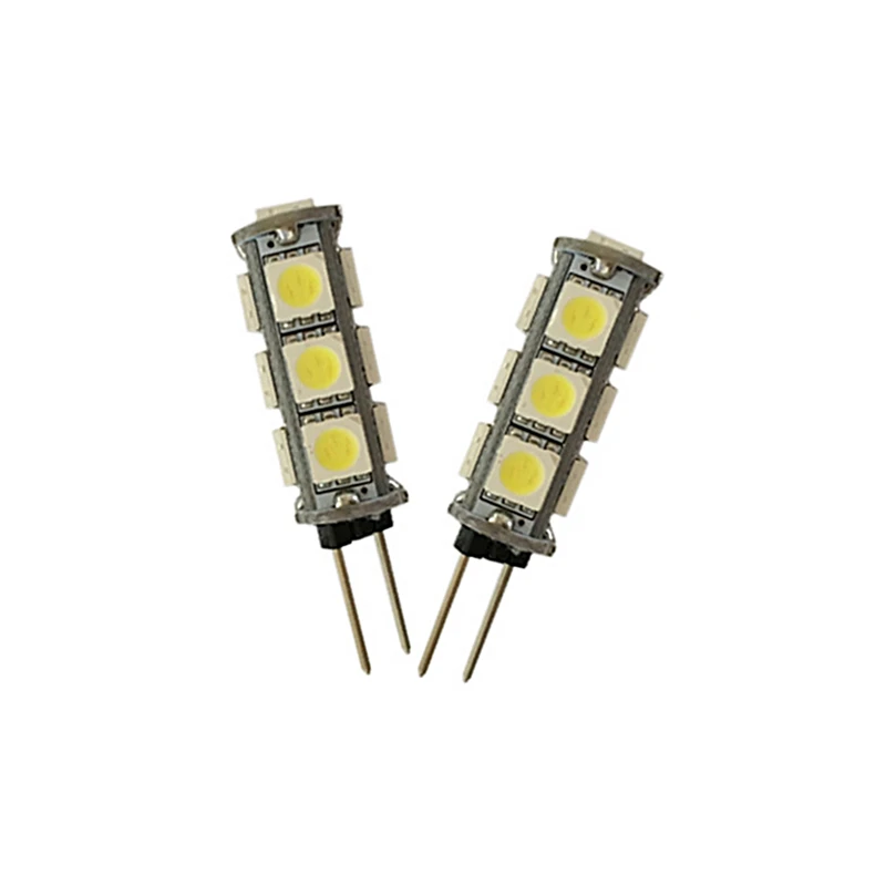KEYECU 50X дневные ходовые огни 12V Белый G4 13SMD 5050 светодиодный двухконтактный RV