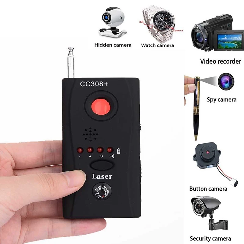 Полный диапазон Анти шпион ошибка детектор радиочастотного сигнала CC308 +