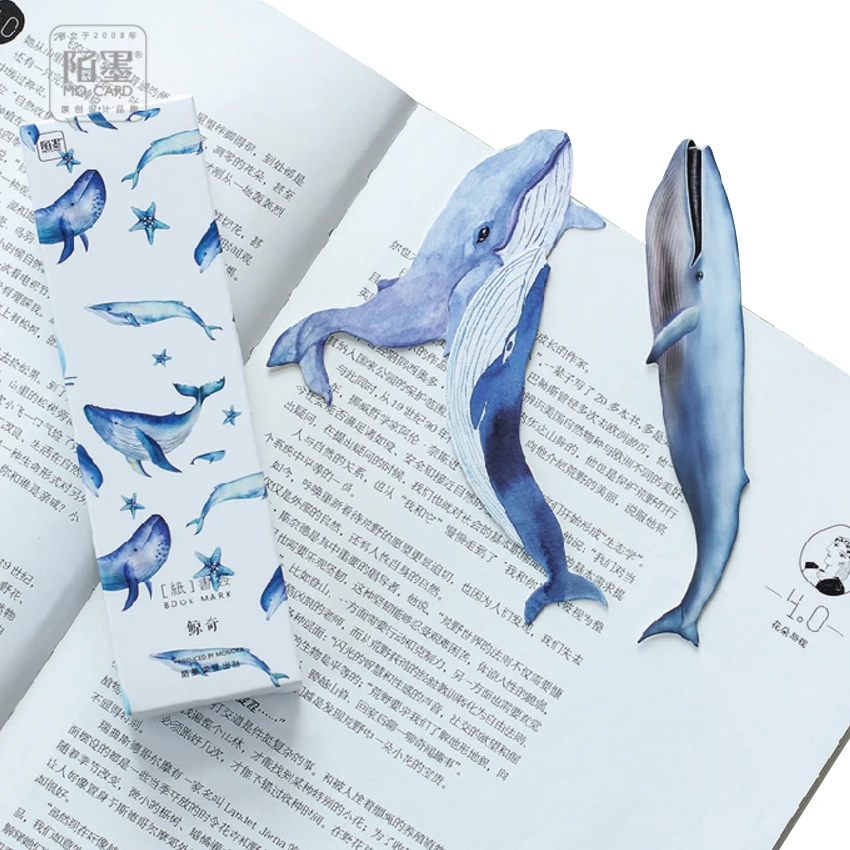 10 упаковок/партия Kawaii КИТ рыбка Бумага Закладка для книг подарок Канцтовары