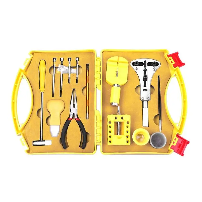 21pcs 21 шт. набор инструментов для ремонта часов чехол для часов штифт-отвертка для снятия крепежа часовщик инструменты - Цвет: 21pcs