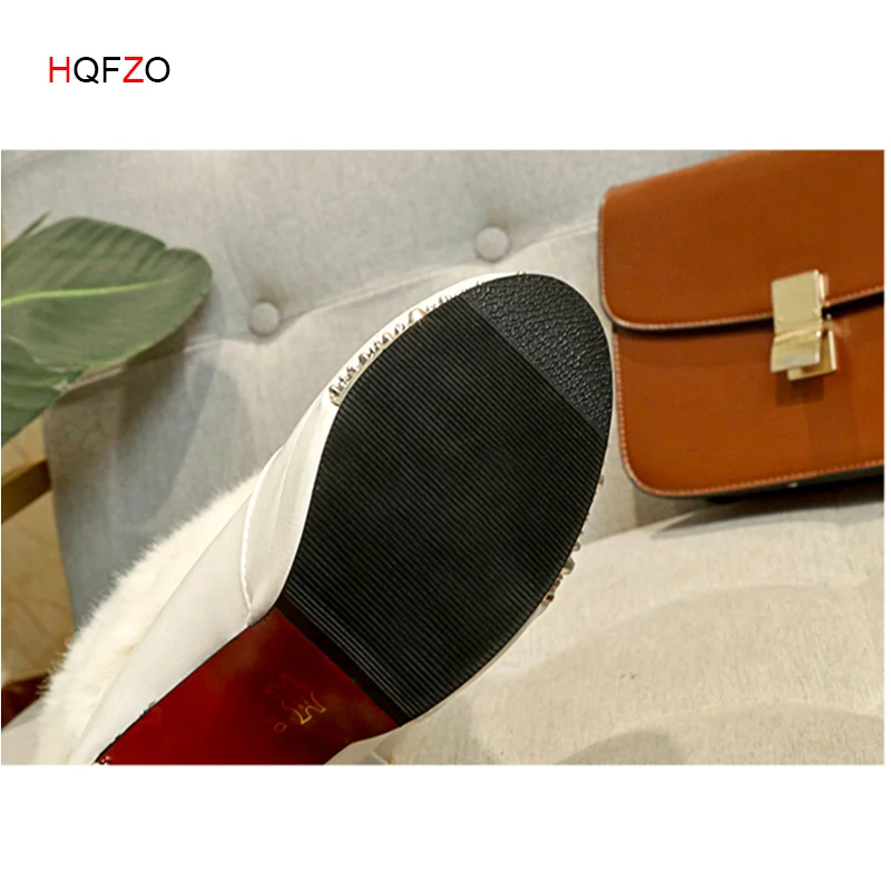 HQFZO/женские короткие ботинки Модные ботильоны из искусственного меха на