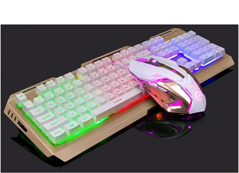 Wrangler V1 подвесной Keycap USB проводной Эргономичный Набор игровой клавиатуры и мыши с подсветкой, механический на ощупь, панель из алюминиевого сплава