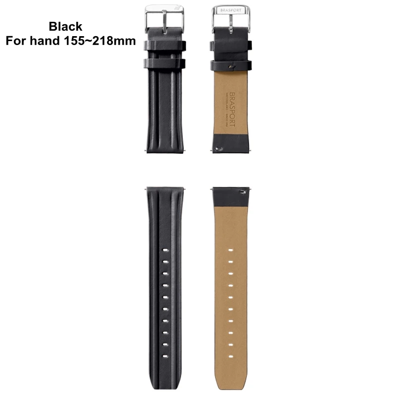 Черный Замена 22 мм ремешок из натуральной кожи для huawei Watch GT Watch 2pro Honor Magic Honor Dream наручный ремень - Цвет: Черный