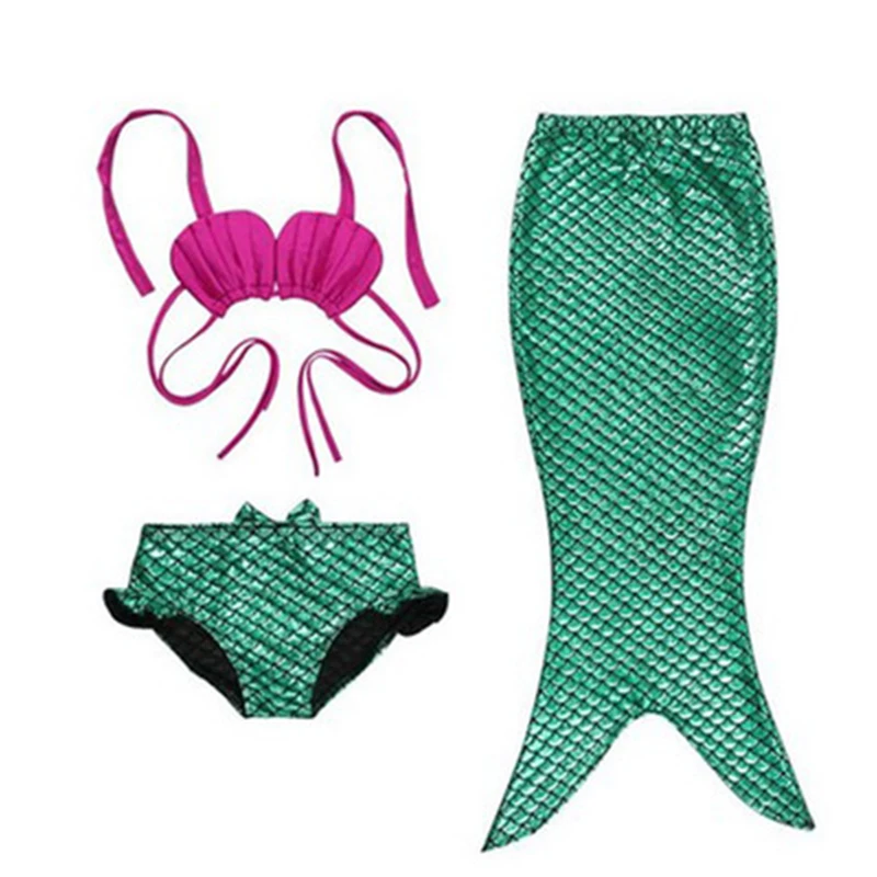 Карнавальный костюм Fancy Cosplay, 3 предмета, для девочек, хвост русалки, купальник для плавания, размеры 3-12 лет.