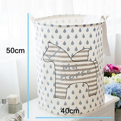 M 40*50 см складная корзина для белья из хлопка и льна, корзина для белья, корзина для хранения детских игрушек, сумка для хранения, Органайзер Домашний для хранения - Цвет: M