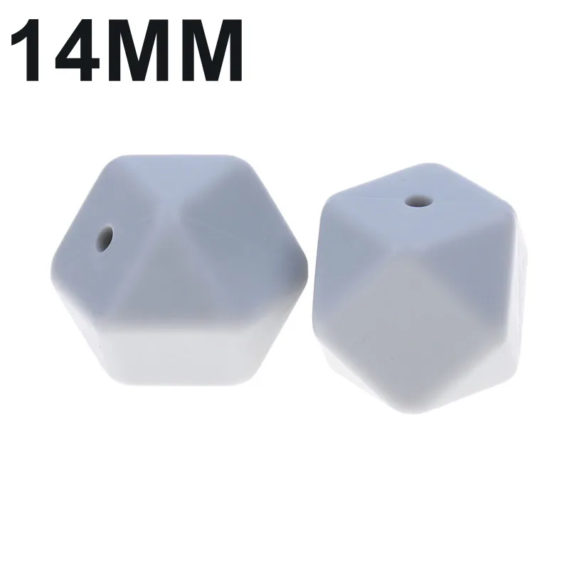 71 Glacier Gray 30 шт силиконовые бусины 14 мм безопасные пищевые шестигранные Силиконовые Бусины Цвет на выбор силиконовый Прорезыватель для детского силиконового ошейника - Цвет: 71 Glacier Gray