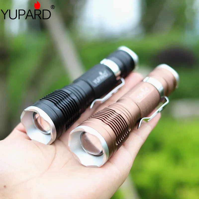 

YUPARD Zoomable XM-L T6 Brightness rechargeable18650 High Power Flashlight Torch Zoom Lamp Light tactical camp fishing