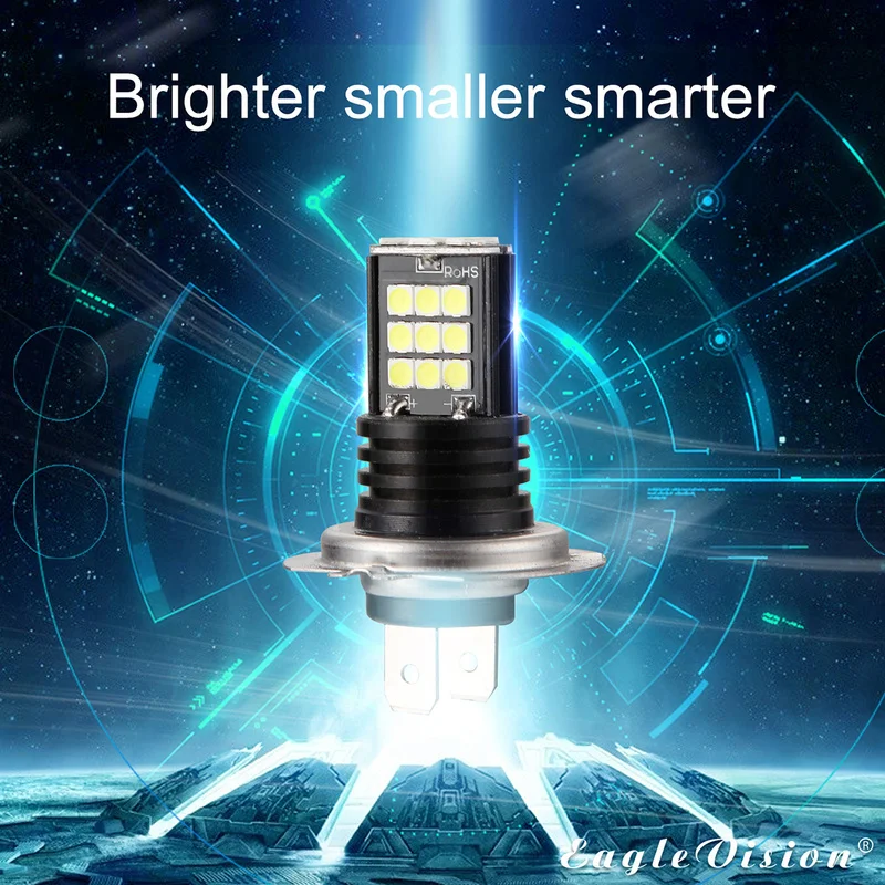 2 шт. P13W H16 H8/H9/H11 H7 H4 Led 9006 9005 туман светильник s лампы 3030SMD 2400LM 6000K белый Автомобильный фар дальнего света авто светодиодный светильник 12V 24V