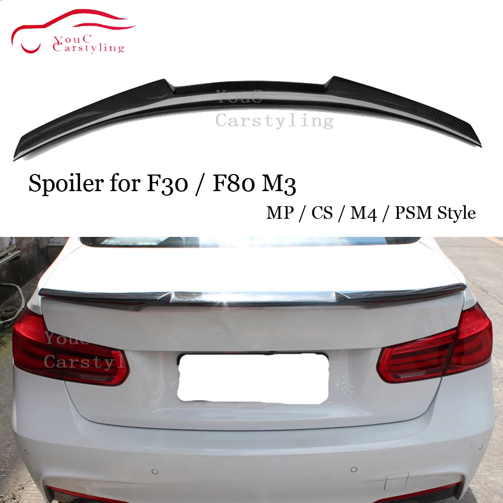

Carbon Fiber MP/CS/M4/PSM Rear Spoiler Wing for BMW 3 Series F30 & M3 F80 4-door Sedan 2012 + Trunk Boot Lip 320i 328i 330i 335i
