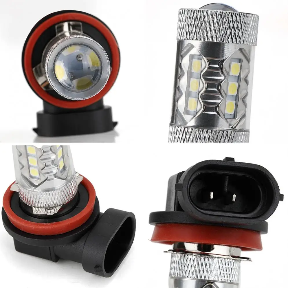 2шт H8 100 Вт 12В 6000 К белый высокий светильник ing Автомобильный светодиодный s